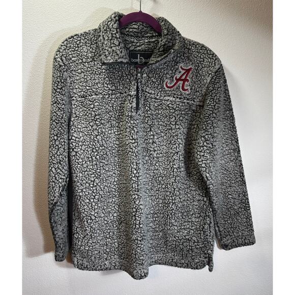 Boxercraft Alabama Crimson Tide Sherpa Pullover Women’s Large Gray 1/4 Zip - Picture 1 of 8